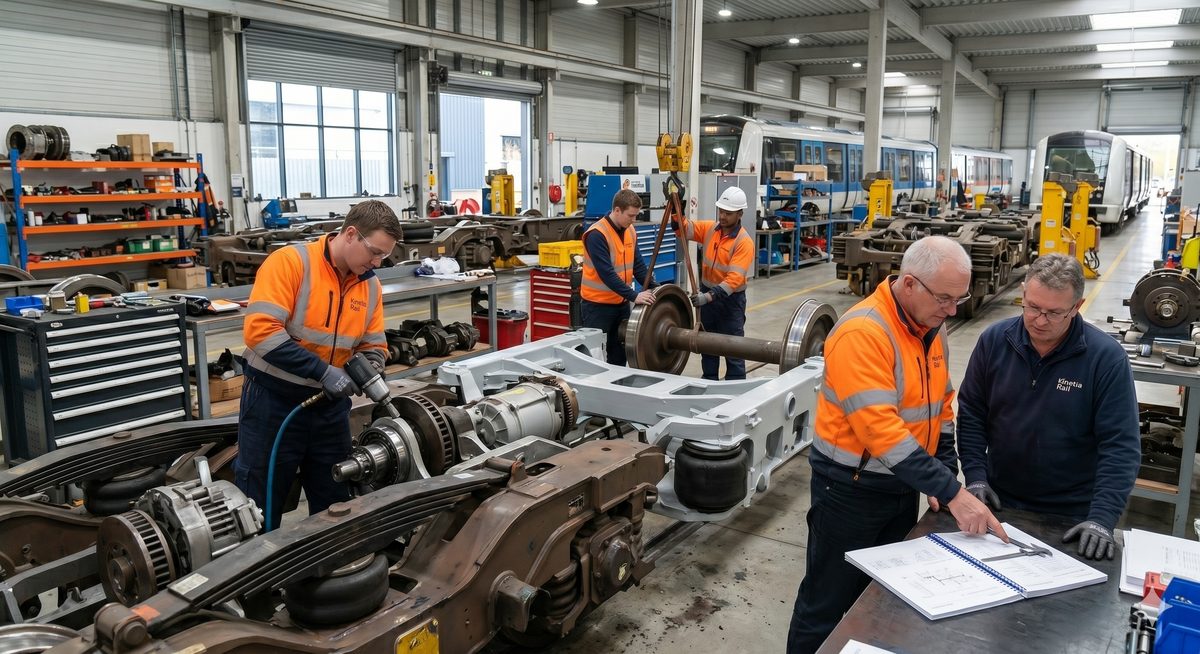 Overhaul de bogies en taller