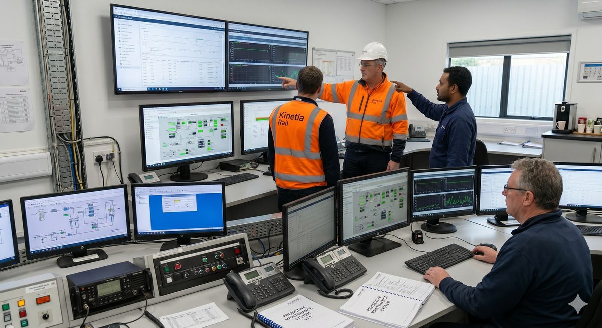 Sala de control con monitorización de flota